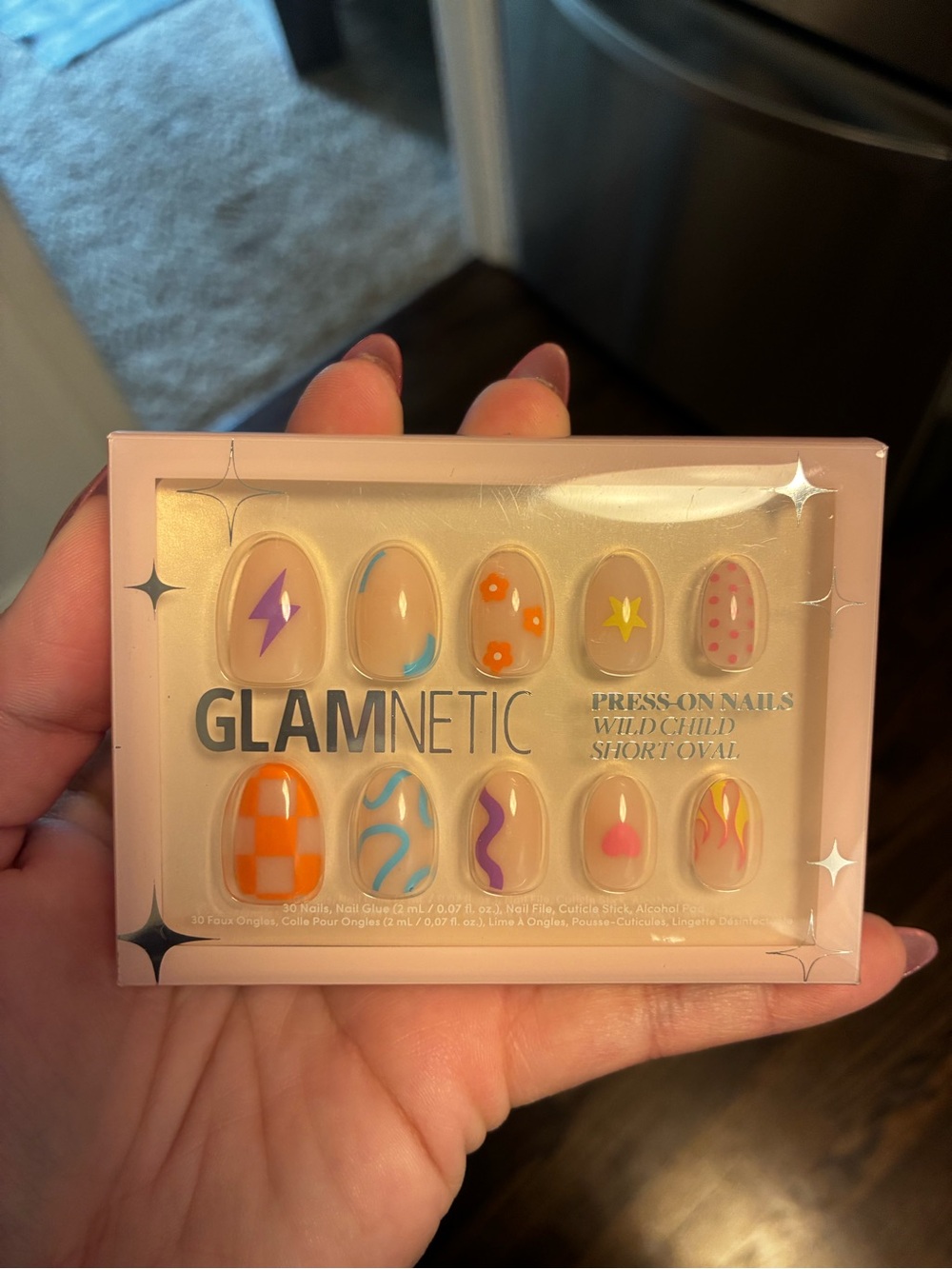 Glamnetic Wild Child Short Oval Press-On Nails - Multicolor